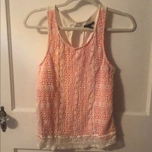 Orange and lace tank